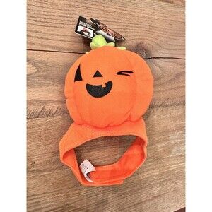 Pet dog pumpkin hat Orange halloween costume clothes party Size M/L